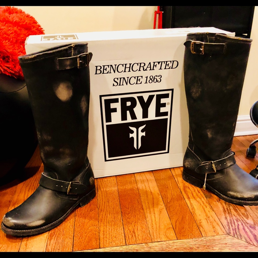 FRYE VERONICA SLOUCH BOOTS black  SIZE 7 - Picture 3 of 4